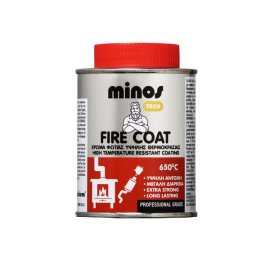 Minos Βερνικόχρωμα Fire Coat 650⁰C Μαύρο - 750ml