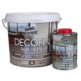 Durostick Decofin Aqua PU Α+Β Βερνίκι Επιφάνειας Πολυουρεθάνης 2 Συστατικών Νερού Άχρωμο Ματ - 1 Lt