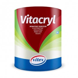 Vitex Vitacryl Ελαστομερές Μονωτικό Ταρατσών Ακρυλικής Βάσης Λευκό - 10 Lit