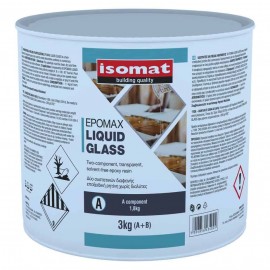 Isomat Epomax Liquid Glass Υγρό Γυαλί Σετ Α + Β Διάφανο - 1Lt