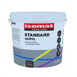 Isomat Standard Acryl Ακρυλικό Χρώμα Λευκό Ματ - 3Lt