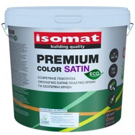 Isomat Premium Color Eco Οικολογικό Πλαστικό Χρώμα Λευκό Σατινέ - 750ml