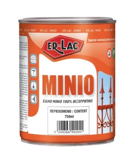 Er-Lac Μίνιο Αντισκωριακό Αστάρι Μεταλλικών Επιφανειών - 0.375 Lit