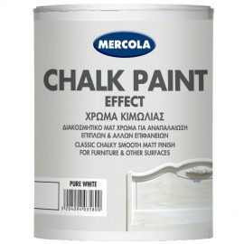 Mercola Chalk Paint Effect Διακοσμητικό Χρώμα Κιμωλίας Pure White - 750ml (3580)