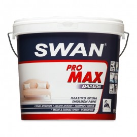 Swan Pro Max Emulsion Πλαστικό Χρώμα Εσωτερικής Χρήσης Λευκό - 3Lt