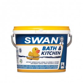 Swan Bath & Kitchen Λευκό Πλαστικό Αντιμουχλικό Χρώμα για Εσωτερική Χρήση - 3Lt