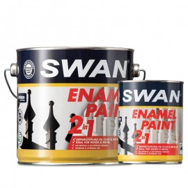 Swan Enamel Paint Βερνικόχρωμα Διαλύτου Ξύλων και Μετάλλων Λευκό - 0.375Lt