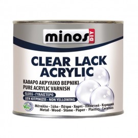 Minos Clear Lack Acrylic Βερνίκι Επιφάνειας Γυαλιστερό Άχρωμο - 500ml (9014)