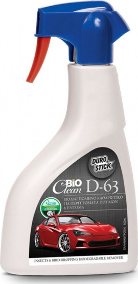 Durostick D-63 Βιοδιασπώμενο Καθαριστικό Για Περιττώματα Πουλιών & Έντομα - 500ml