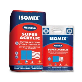 Mercola Isomix Super Acrylic C2T Ακρυλική Ισχυρή Τσιμεντοειδή Κόλλα Πλακιδίων Τοίχων και Δαπέδων Λευκό - 25Kg (01750)