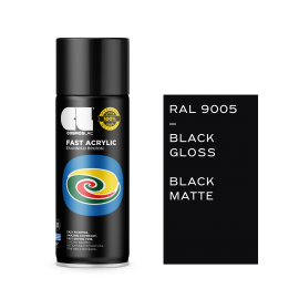 Cosmos Lac Fast Acrylic Σπρέι Βαφής RAL 9005 Gloss Black