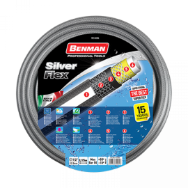 Benman SilverFlex Λάστιχο Ποτίσματος 1/2 50m (72007)