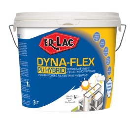 Er-Lac Dyna-Flex PU Hybrid Υβριδικό Ελαστομερές Στεγανωτικό Πολυουρεθάνης για Ταράτσες Λευκό - 3 Lit