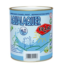 Er-lac Aqualaquer Βερνικόχρωμα Nερού Λευκό Σατινέ - 0.750 Lit