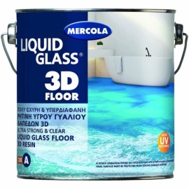 Mercola Liquid Glass 3D Floor Ρητίνη Υγρού Γυαλιού Σετ Α + Β - 3Kg (1902)