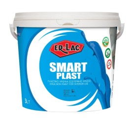 Er-Lac Smart Plast Πλαστικό Χρώμα για Εσωτερική Χρήση Λευκό - 3 Lit