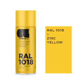 Cosmos Lac Σπρέι Βαφής Ακρυλικό Premium Acrylic RAL 1018 Zink Yellow 400ml