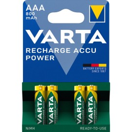 Varta Rechargeable Accu Επαναφορτιζόμενες Μπαταρίες AAA Ni-MH 800mAh 1.2V - 4τμχ (33390)