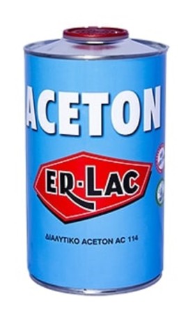 Er-Lac Ac-114 Aceton Διαλυτικό για Πολυεστερικά Υποστρώματα και για Καθαρισμό Εργαλείων - 4 Lit