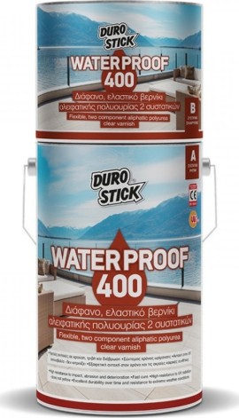Durostick Waterproof 400 Βερνίκι Επιφάνειας 2 Συστατικών Άχρωμο Γυαλιστερό - 5Kg