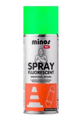 Minos Fluorescent Σπρέι Φθορίζον Αντανακλαστικό Πράσινο - 400ml (9199)