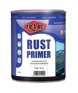 Er-Lac Rust Primer Ταχυστέγνωτο Αντισκωριακό Υπόστρωμα Σιδηρών Επιφανειών Γκρι - 0.750 Lit