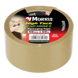 Morris Ταινία Συσκευασίας High Tack Αθόρυβη Καφέ - 50mm x 60m (35232)