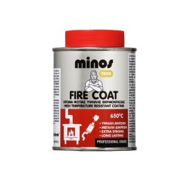 Minos Βερνικόχρωμα Fire Coat 650⁰C Μαύρο - 750ml