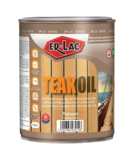 Er-Lac Teak Oil Προστατευτικό και Ανανεωτικό Λάδι Συντήρησης για Ξύλα - 0.750 Lit