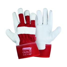 Benman Γάντια Δερματοπάνινα Άσπρο/Κόκκινο - XL/10.5 (77283)