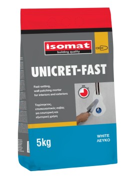 Isomat Unicret-Fast Ταχύπηκτος Επισκευαστικός Σοβάς Λευκός - 5Kg