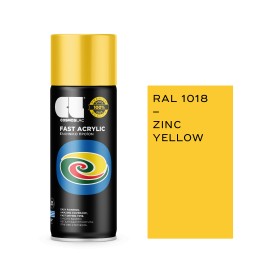 Cosmos Lac Fast Acrylic Σπρέι Βαφής RAL 1018 Zinc Yellow