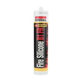 Soudal Fire Silicone B1 FR Πυράντοχη Ουδέτερη Σιλικόνη Φύσιγγα Λευκή - 310ml (20186)