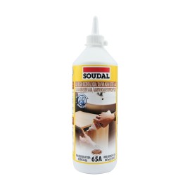 Soudal Κόλλα Ξύλου PVA Κρυσταλιζέ Υγράντοχη D3 65A Λευκή - 750ml (36724)