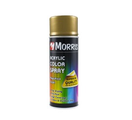 Morris Satin Acrylic Σπρέι Βαφής Χρυσό με Σατινέ Εφέ Ral 1036 - 400ml (35391)