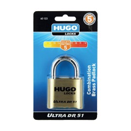 Hugo Locks Λουκέτο Σειρά Ultra DR1 από Ορείχαλκο με Συνδυασμό (60123)