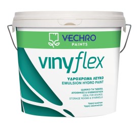 Vechro Vinyflex Υδρόχρωμα για Εσωτερική Χρήση Λευκό - 9Lt