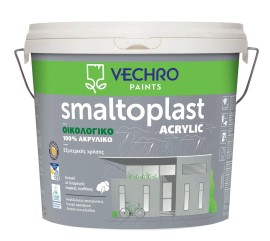 Vechro Smaltoplast Acrylic Πλαστικό Χρώμα Ακρυλικό Οικολογικό για Εξωτερική Χρήση Λευκό - 3Lt