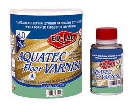 Er-Lac Aquatec Floor Varnish Βερνίκι Ξύλινων Πατωμάτων Σετ Α + Β Διάφανο Σατινέ - 5.5 Lit
