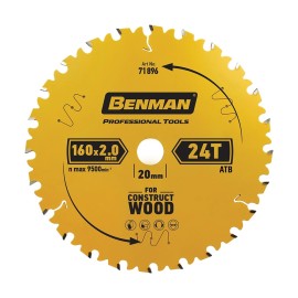 Benman Πριονόδισκος Construct Wood για Δισκοπρίονο - 190mm (71899)