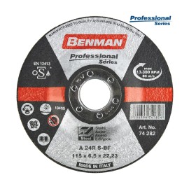 Benman Professional Series Δίσκος Λείανσης Σιδήρου με Κούρμπα - 115mm (74282)