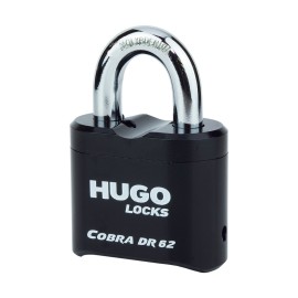 Hugo Locks Λουκέτο Cobra Line DR 62 Μασίφ Ατσάλινο με Συνδυασμό - Μαύρο (60124)