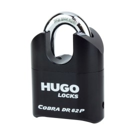 Hugo Locks Λουκέτο Cobra Line DR 62P Μασίφ Ατσάλινο με Συνδυασμό Μαύρο (60125)