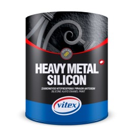 Vitex Heavy Metal Silicon Σιλικονούχο Ντουκόχρωμα Υψηλών Αντοχών Μεταλιζέ Ασημί - 0.750 Lit