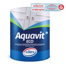 Vitex Ακρυλική Ριπολίνη Νερού Aquavit Pu Eco Λευκό Γυαλιστερό - 2,5 Lit