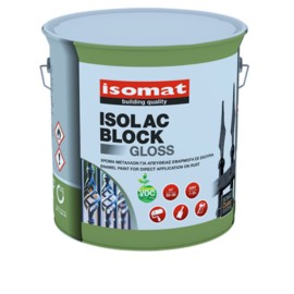 Isomat Isolac Block Gloss Αντισκωριακό Χρώμα Μαύρο - 2,5 Lit