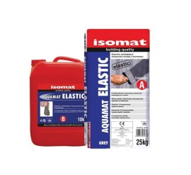 Isomat Aquamat-Elastic Ελαστικό Επαλειφόμενο Στεγανωτικό Κονίαμα Σετ Α + Β Λευκό - 35Kg