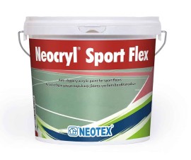 Neotex Neocryl Sport Flex Αντιολισθηρή Βαφή για Δάπεδα Αθλοπαιδιών Λευκό - 12Kg