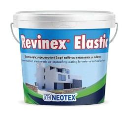 Neotex Revinex Elastic Πλαστικό Χρώμα για Εξωτερική Λευκό - 3Lt