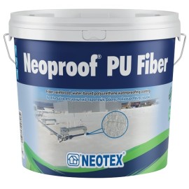 Neotex Neoproof PU Fiber Ελαστομερές Επαλειφόμενο Στεγανωτικό Πολυουρεθάνης Λευκό - 4Kg
